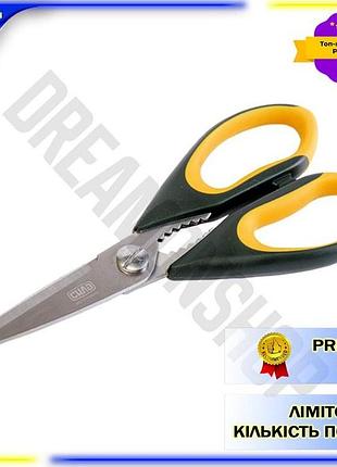 Dm ножницы хозяйственные сила спецификация 2.2 225 мм для бумаги и тканей с пластиковыми ручками резак spe|lz