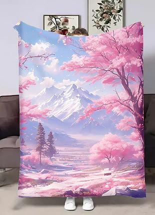 Плед 3d весна сакура 18062 135х160 см