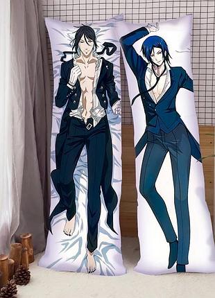 Подушка-обнимашка 3d дакимакура себастьян темный дворецкий 3767_f 16508 130х40 см