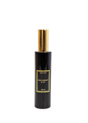 Simple glass room spray парфюмированный спрей для комнаты redcurrant and ivy scent, black/gold, so’home