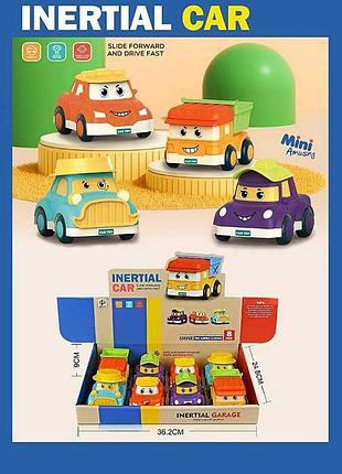 Машинки инерционные bj 643 a-1 (24/2) с оригинальными лицами в упаковке