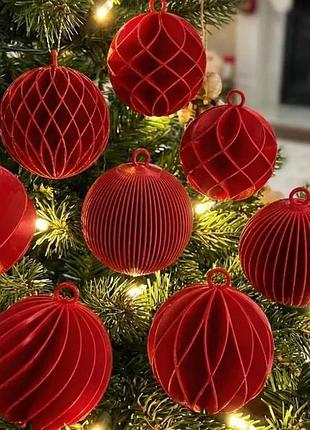Набір новорічних прикрас "червоні кульки"