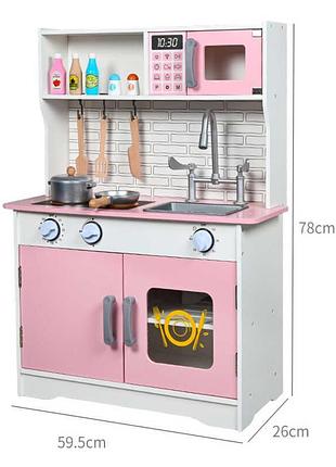 Детская игровая кухня c 69830 (2) с духовкой и посудой, 59.5х26х78 см