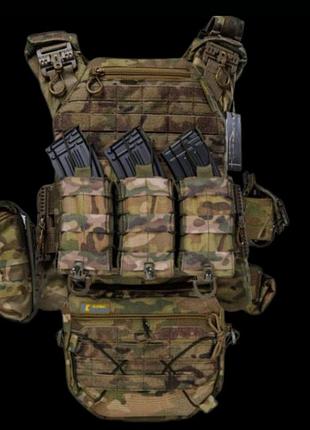 Плитоноска cen.5 bogunka pro з камербандами збільшеної площі + інтегрований рюкзак 5 л + 9 підсумків мультикам