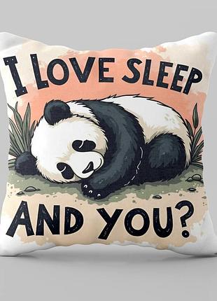 Подушка 3d панда i love 28951 35х35 см