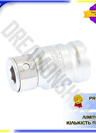 Dm перехідник mastertool 1/2" специфікація 2.2 квадрат x 1/2" шестигранник 38мм для ключа та інструмен spe|lz