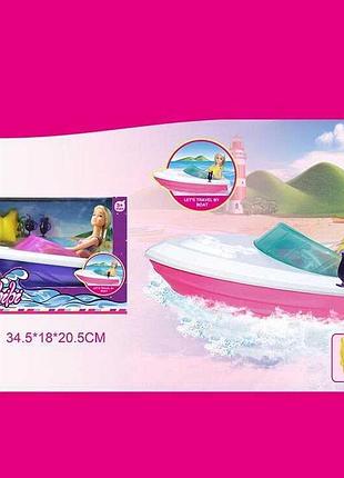 Кукла wg 243 в комплекте с лодкой и спасательным жилетом, аксессуары, высота 30 см