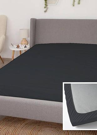 Простынь на резинке 29069 90х200 см графитовая