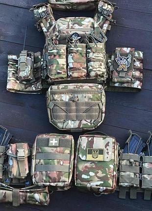 Плитоноска gen.9, рпс+11 подсумков и мультикам піксель