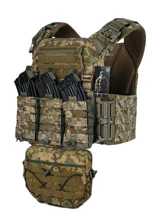 Плитоноска швидкого скидання warmor gen.3 pro піксель+ 4 підсумки.