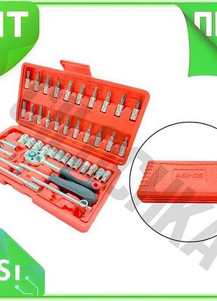 Ve набор инструментов universal 46ед new version kamille 1/4" для ремонта и сборки комплект для мастер n6w_ver