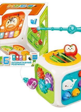 Умный обучающий куб wtoys 30671 (32) с озвучиванием на украинском, цифры, скороговорки, сказки, мелодии,