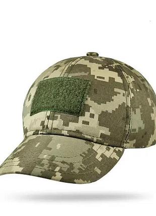 Кепка тактическая летняя с велкро панелью пиксель мм14