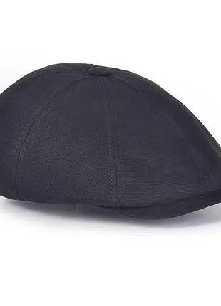 Кепка восьмиклинка в черном цвете xxl