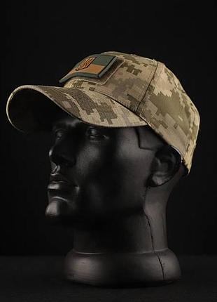 Кепка тактическая летняя с велкро панелью пиксель мм14 xl
