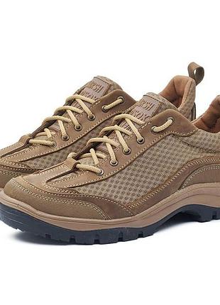 Тактичні трекінгові літні кросівки вставка 3d сітка койот 41