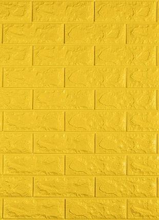 3d панель самоклеющаяся 700x770x7мм кирпич желтый (010-7) sw-00000049