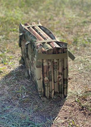 Каремат с 2-мя стропами для крепления на molle или на ремень; 6 секций 20 мм мультикам