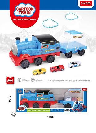 Модель железнодорожного состава 413-1 (48/2) с механическим приводом, вагон и машинки в наборе