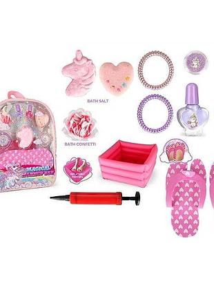 Коллекция косметических аксессуаров zr 31 d (48/2) с блестящими элементами в сумке