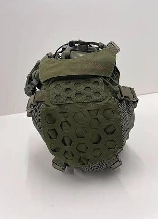 Штурмовый рюкзак 15л с креплением для шлема + 2 шт боковых подсумков олива