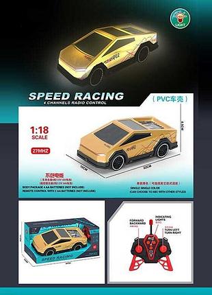 Игрушечный автомобиль us 22013 (48/2) с подсветкой, прочным корпусом и резиновыми колесами на пульте 27 mhz,