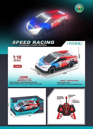 Игрушечный автомобиль us 22011 со световыми эффектами, прочным корпусом, резиновыми шинами, пультом 27 mhz,