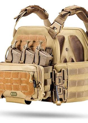 Плитоноска м8 cordura 1000d с irr пропиткой + админ панель на 3 ak/ar койот