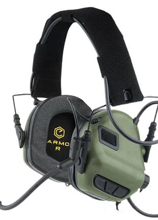 Активные наушники earmor m32 с гарнитурой олива