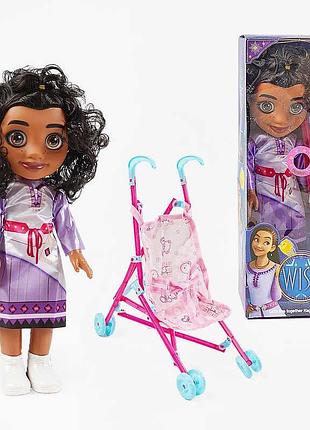 Кукла k 293 b-1 с подсветкой и коляской, 32 см, в коробке