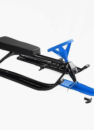 Детские санки skyper s-81625 с прочной рамой, удобным рулём и мягким сиденьем