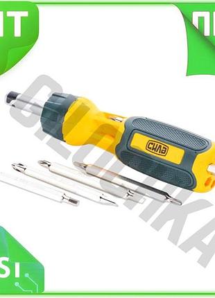 Ve отвертка реверсивная сила 7-в-1 new version с битами ph2-sl6 t10-t15 h3-h4 для дома и ремонта инстр n6w_ver