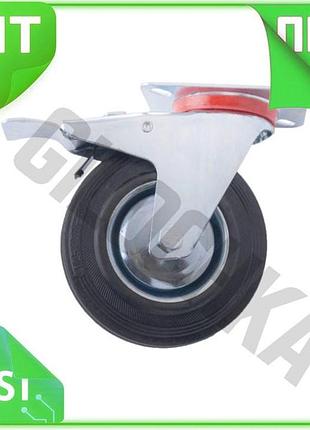 Ve опора колесная fzb 100 new version мм черная с фиксатором для мебели и техники платформа колесо n6w_ver