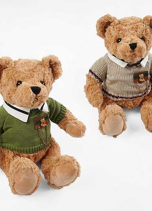 Плюшевая игрушка m 18508 (100) 2 вида, медвежонок, высота: 27 см, свитер снимается