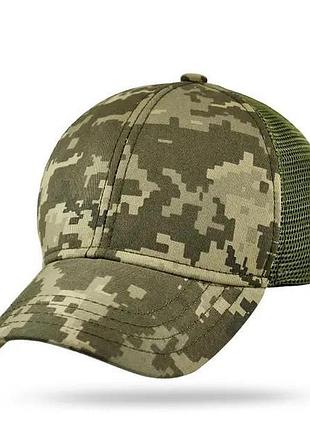 Кепка тактическая летняя сетка пиксель мм14