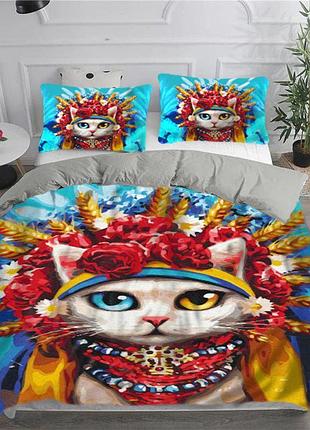 Постельное белье из плюш-велюра украинский котик 2575 12043 215х150 см