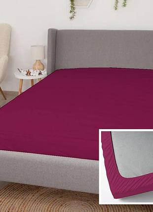 Простынь на резинке 29093 90х200 см сливовая