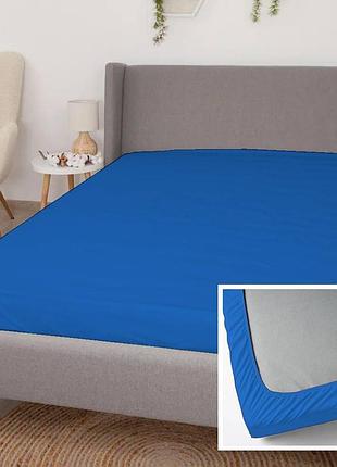 Простирадло на резинці 29082 120х200 см синє