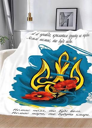 Плед патріотичний 3d "крилатим ґрунту не треба" 12162 160х200 см