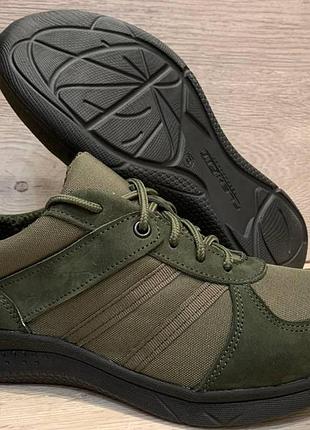 Тактические летние кроссовки из нубука и вставки oxford олива 40
