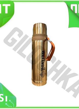 Ve термос wertvoll 750мл enjoy new version золотой из нержавеющей стали для напитков горячих и холодны n6w_ver