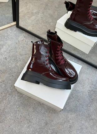 Черевики жіночі зимові/демисезонні бордо