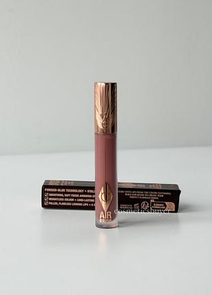 Зволожуюча матова нюдова ніжно рожева рідка кремова стійка помада тінт для губ charlotte tilbury airbrush flawless lip blur pillow talk medium