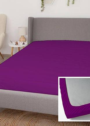 Простирадло на резинці 29088 120х200 см фіолетове