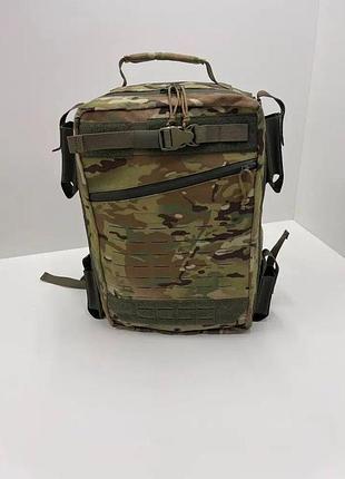 Тактический медицинский рюкзак с 4 контейнерами + 4 на торцах подсумки для турникета мультикам