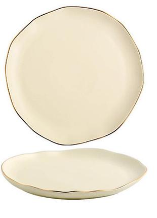 Тарелка закусочная круглая 6780 21 см бежевая