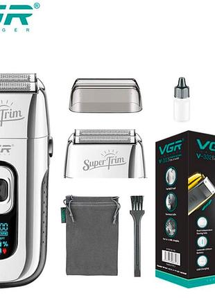 Электробритва vgr v-332 серебристый