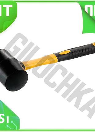 Ve киянка гумова сила 225г new version чорна для укладання плитки та бляшанок молоток фібергласс n6w_ver