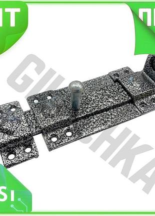 Ve засов дверной плоский ks-ukr new version 70х210 серый антик для запирания дверей калиток ворот допо n6w_ver