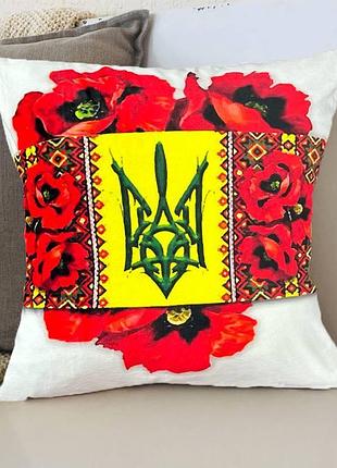 Подушка патриотическая цветущая украина 3d 2539_d 11985 35х35 см